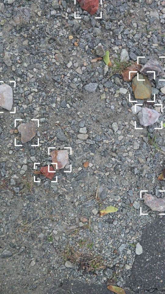 The same ground with corner brackets marking stones
